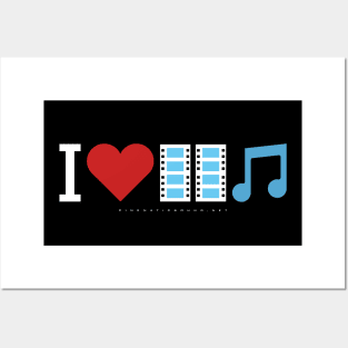 LIMITED EDITION - I Love Film Music (For Dark Coloured Tops) Posters and Art